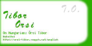 tibor orsi business card